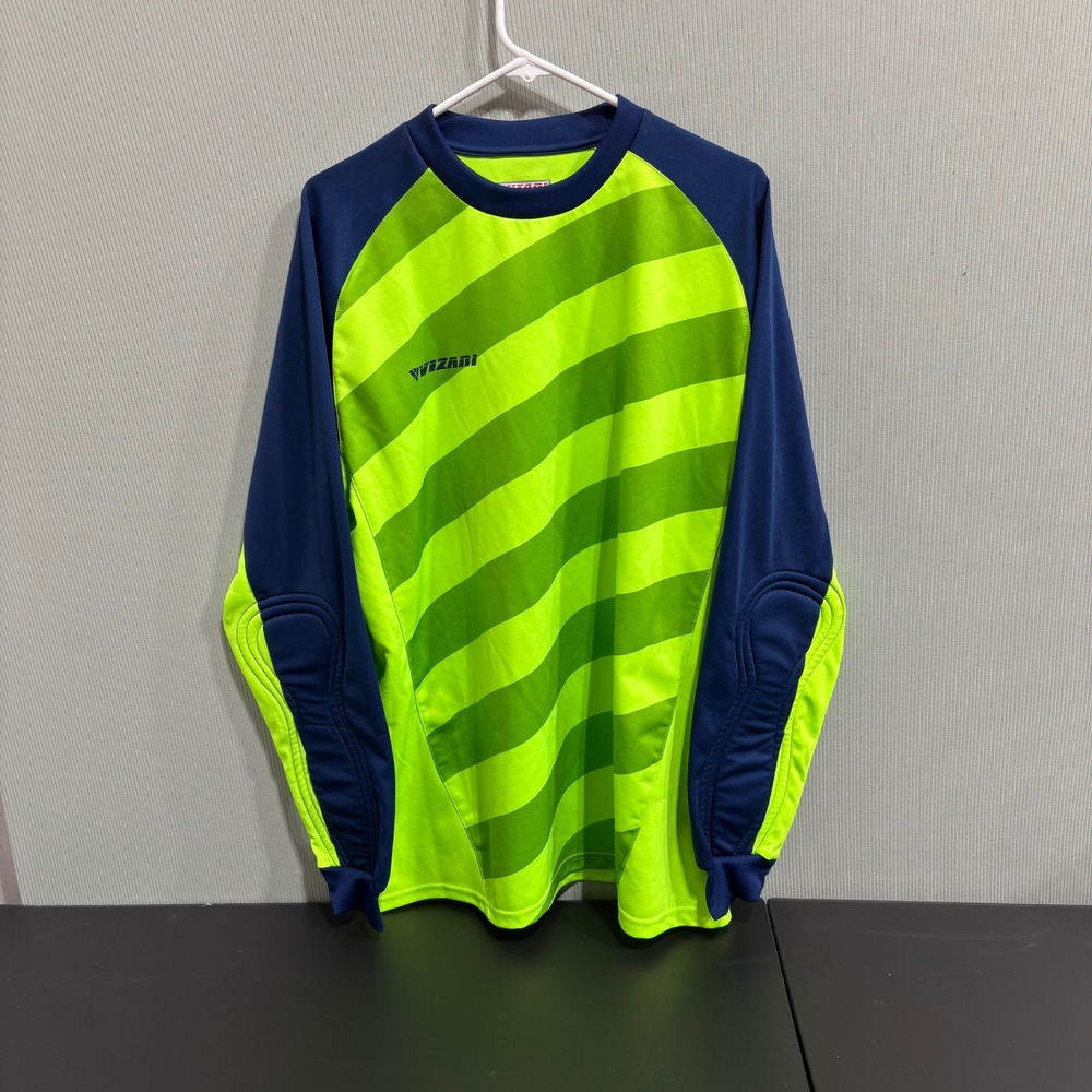 Vizari Fluorescent Yellow Goalkeeper Jersey Men's Size XL Long Sleeve Padded
